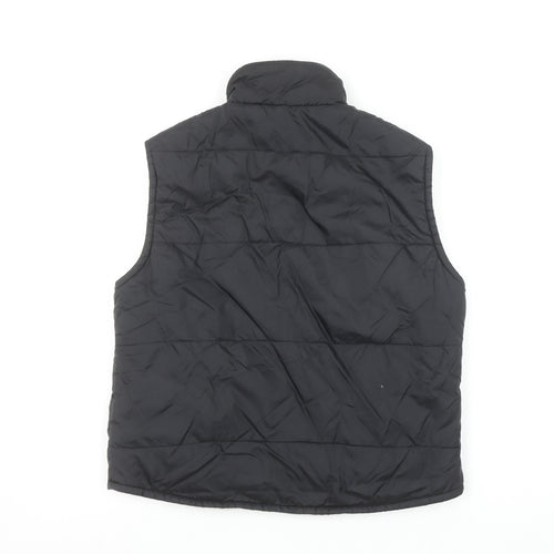 NL Active Women's Black Puffer Waistcoat M Quilted Sleeveless Zip Up