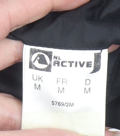 NL Active Women's Black Puffer Waistcoat M Quilted Sleeveless Zip Up