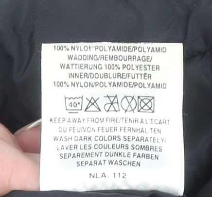 NL Active Women's Black Puffer Waistcoat M Quilted Sleeveless Zip Up