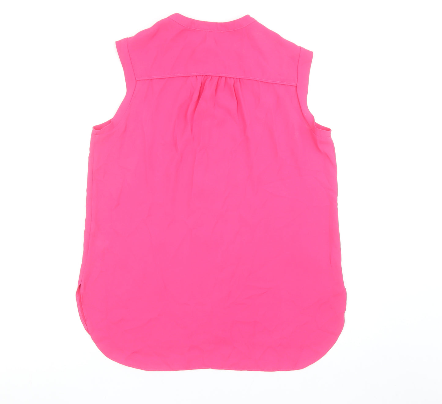 Dunnes Stores Women's Pink Zip Front Sleeveless Blouse Size 14