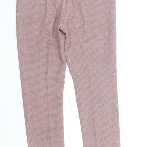 Carolyn Donnelly The Edit Womens Multicoloured Check Cropped Slim Trousers UK 12