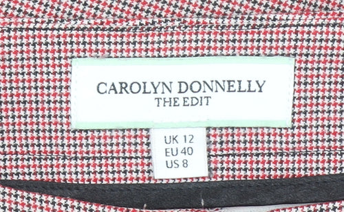 Carolyn Donnelly The Edit Womens Multicoloured Check Cropped Slim Trousers UK 12
