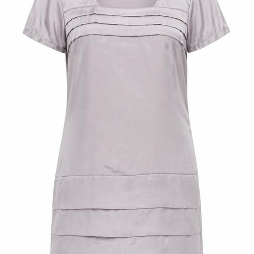 Vero Moda Women’s Grey Short Sleeve Satin Shift Dress Size S