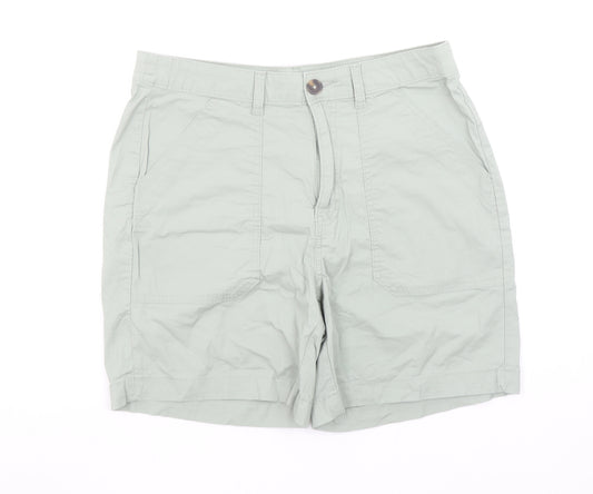 Dunnes Women’s Green Chino Shorts Size 12 Cotton Blend