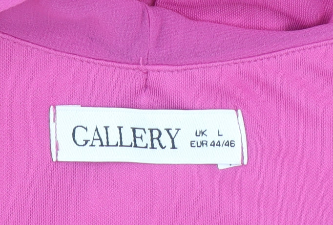 Gallery Women’s Pink Ruffle Sleeveless Camisole Blouse Size L