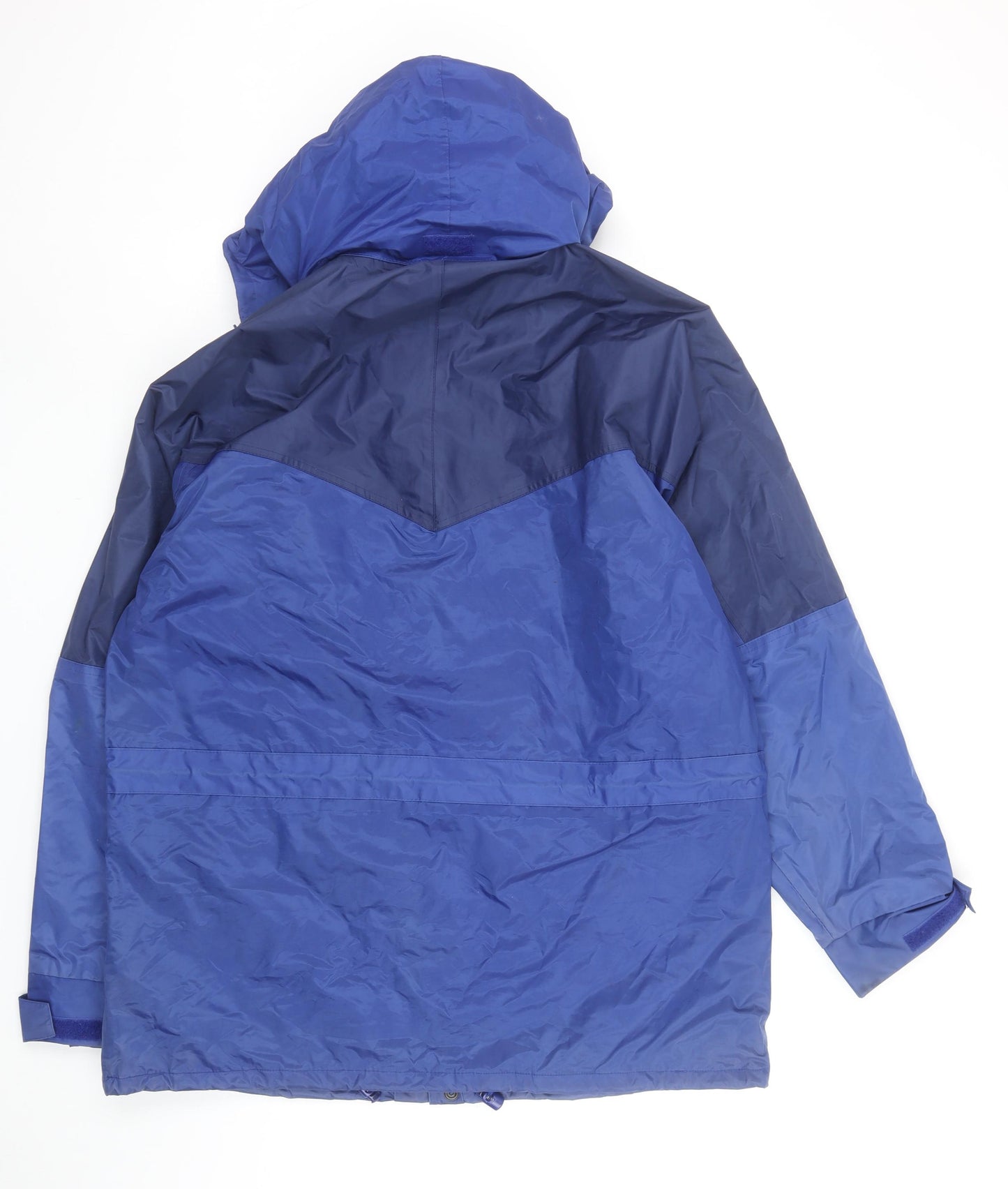 Outdoor Wear by R.M Men's Blue Waterproof Hooded Rain Jacket M