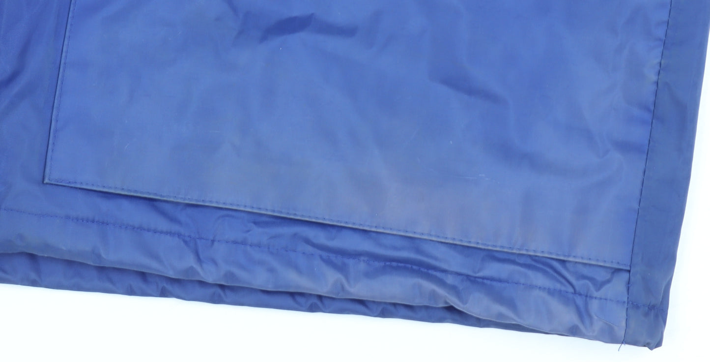 Outdoor Wear by R.M Men's Blue Waterproof Hooded Rain Jacket M