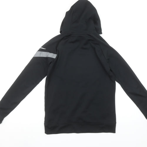 Nike Boys Black Dri-FIT Pullover Hoodie M 137-147cm Reflective Sportswear