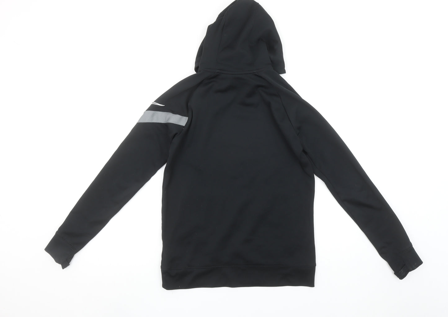 Nike Boys Black Dri-FIT Pullover Hoodie M 137-147cm Reflective Sportswear