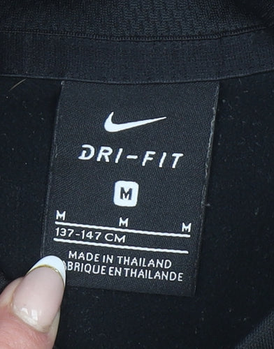 Nike Boys Black Dri-FIT Pullover Hoodie M 137-147cm Reflective Sportswear