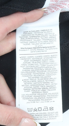 Nike Boys Black Dri-FIT Pullover Hoodie M 137-147cm Reflective Sportswear