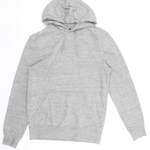 H&M Men's Grey Regular Fit Pullover Hoodie XS Cotton Blend