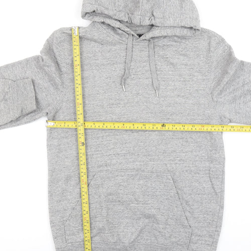 H&M Men's Grey Regular Fit Pullover Hoodie XS Cotton Blend