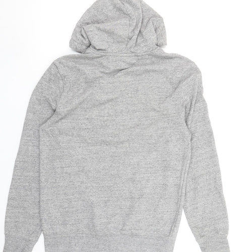 H&M Men's Grey Regular Fit Pullover Hoodie XS Cotton Blend