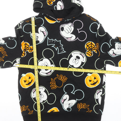 Disney at George Women Black Halloween Mickey Mouse Hoodie S Cotton 36-38 in