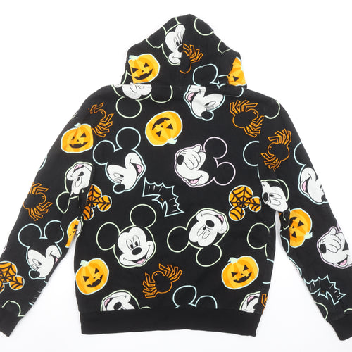 Disney at George Women Black Halloween Mickey Mouse Hoodie S Cotton 36-38 in