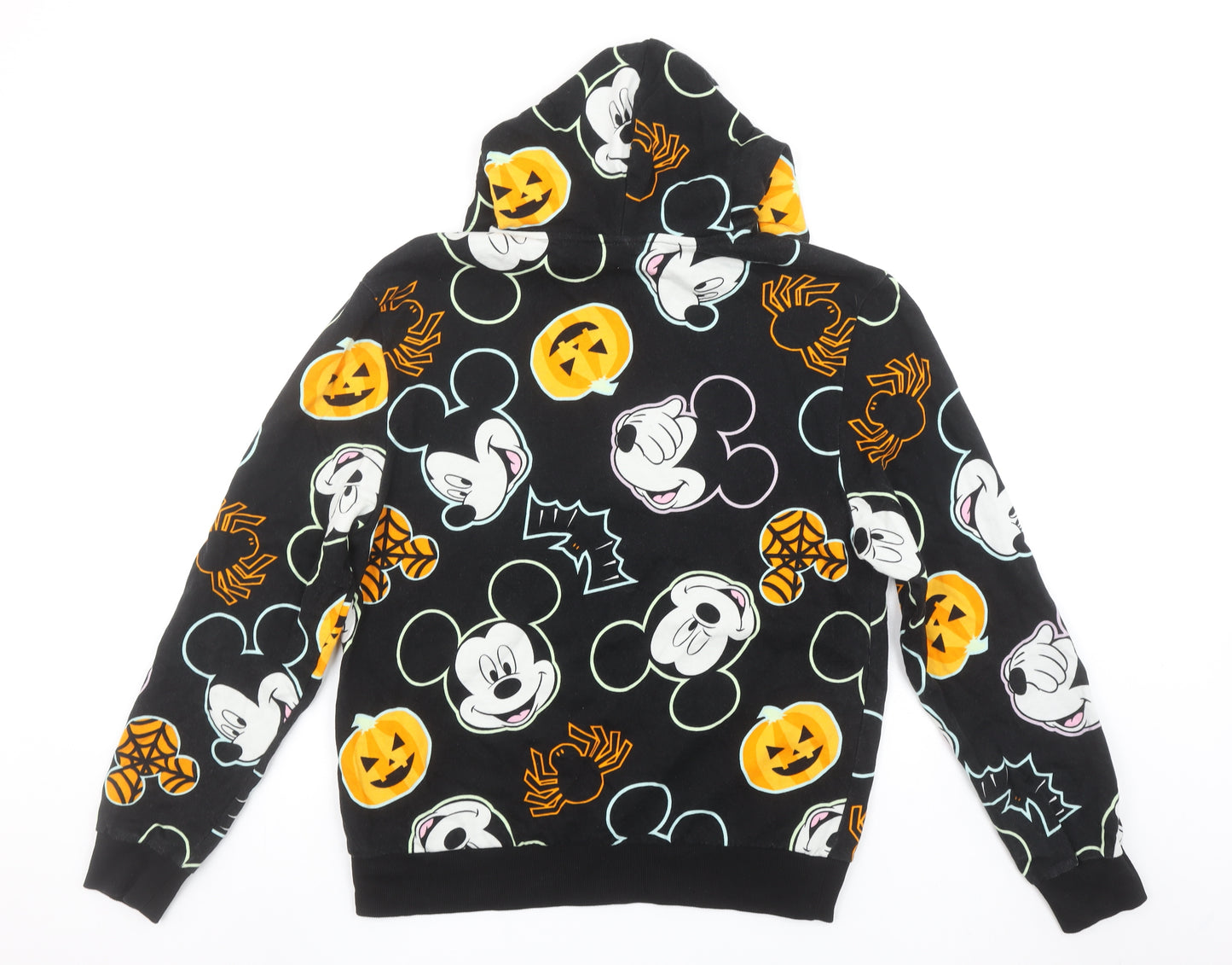 Disney at George Women Black Halloween Mickey Mouse Hoodie S Cotton 36-38 in
