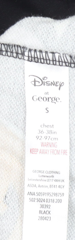 Disney at George Women Black Halloween Mickey Mouse Hoodie S Cotton 36-38 in