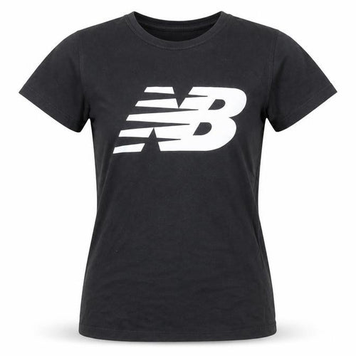 New Balance Womens Black XS Logo Sports T-Shirt