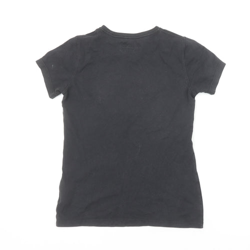 New Balance Womens Black XS Logo Sports T-Shirt