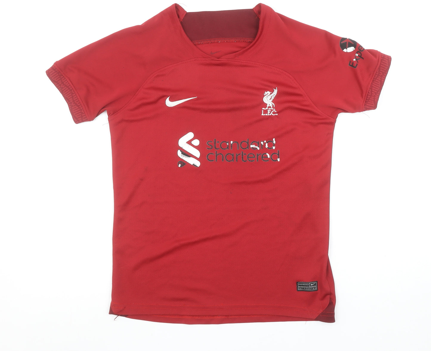 Nike Boys Red Liverpool FC 7-8 Years Football Jersey T-Shirt
