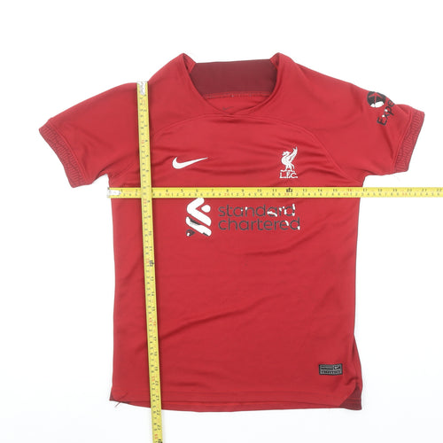 Nike Boys Red Liverpool FC 7-8 Years Football Jersey T-Shirt