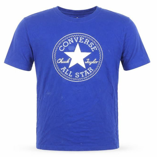 Converse Boys Blue XL Logo Graphic Print Cotton T-Shirt