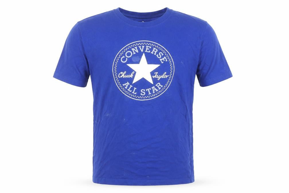 Converse Boys Blue XL Logo Graphic Print Cotton T-Shirt