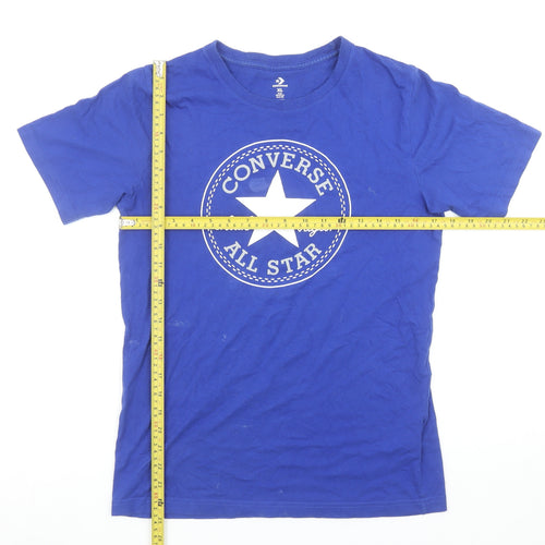Converse Boys Blue XL Logo Graphic Print Cotton T-Shirt