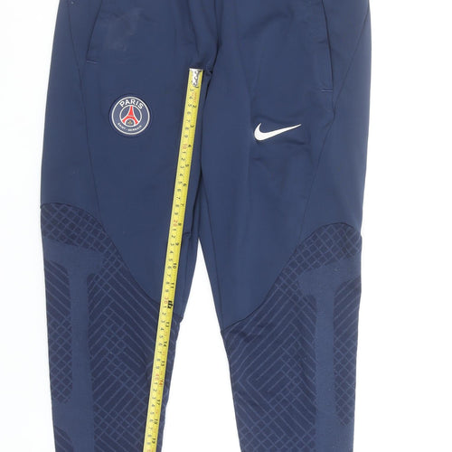 Nike PSG Mens Blue Slim Fit Track Pants S Football Activewear