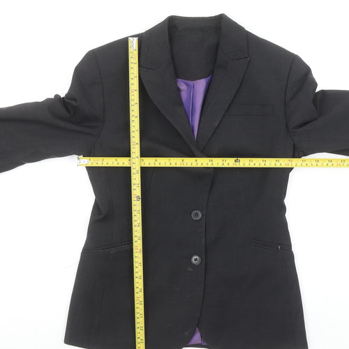 Brook Taverner Women’s Black Wool Blend Tailored Blazer Size 8R