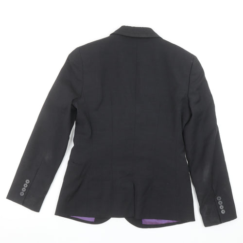 Brook Taverner Women’s Black Wool Blend Tailored Blazer Size 8R
