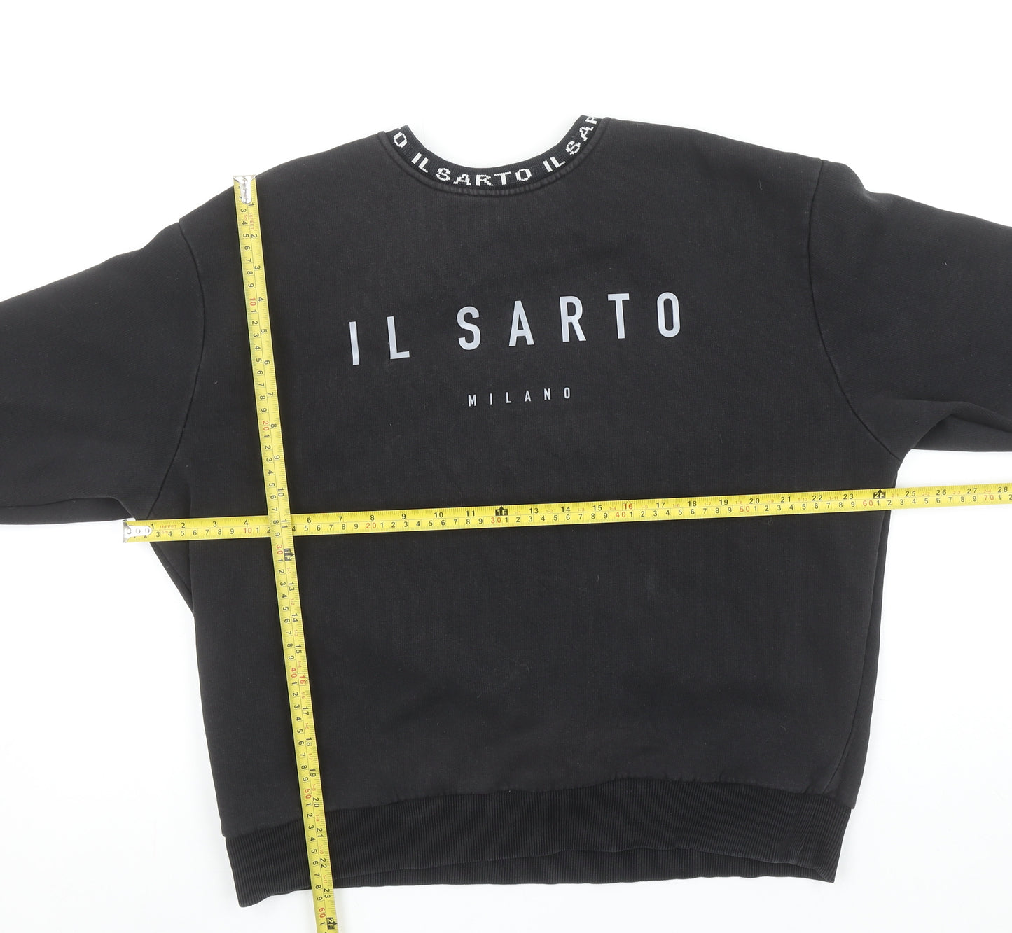 IL SARTO Milano Men's Black Logo Fleece Sweatshirt Size M