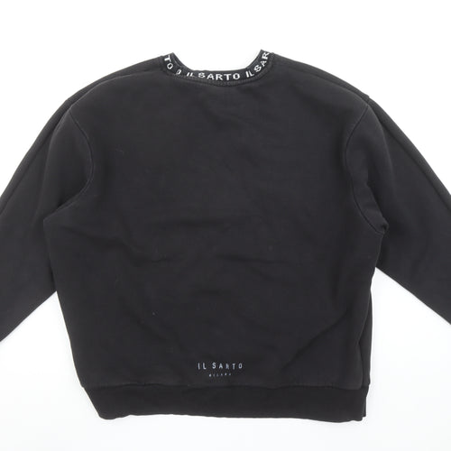IL SARTO Milano Men's Black Logo Fleece Sweatshirt Size M