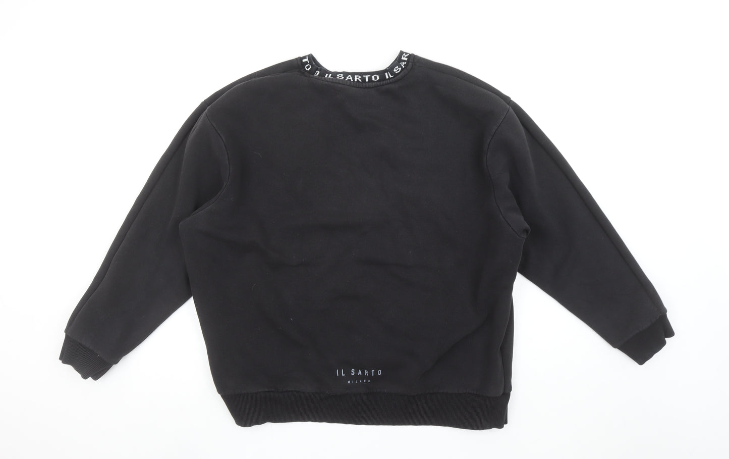 IL SARTO Milano Men's Black Logo Fleece Sweatshirt Size M