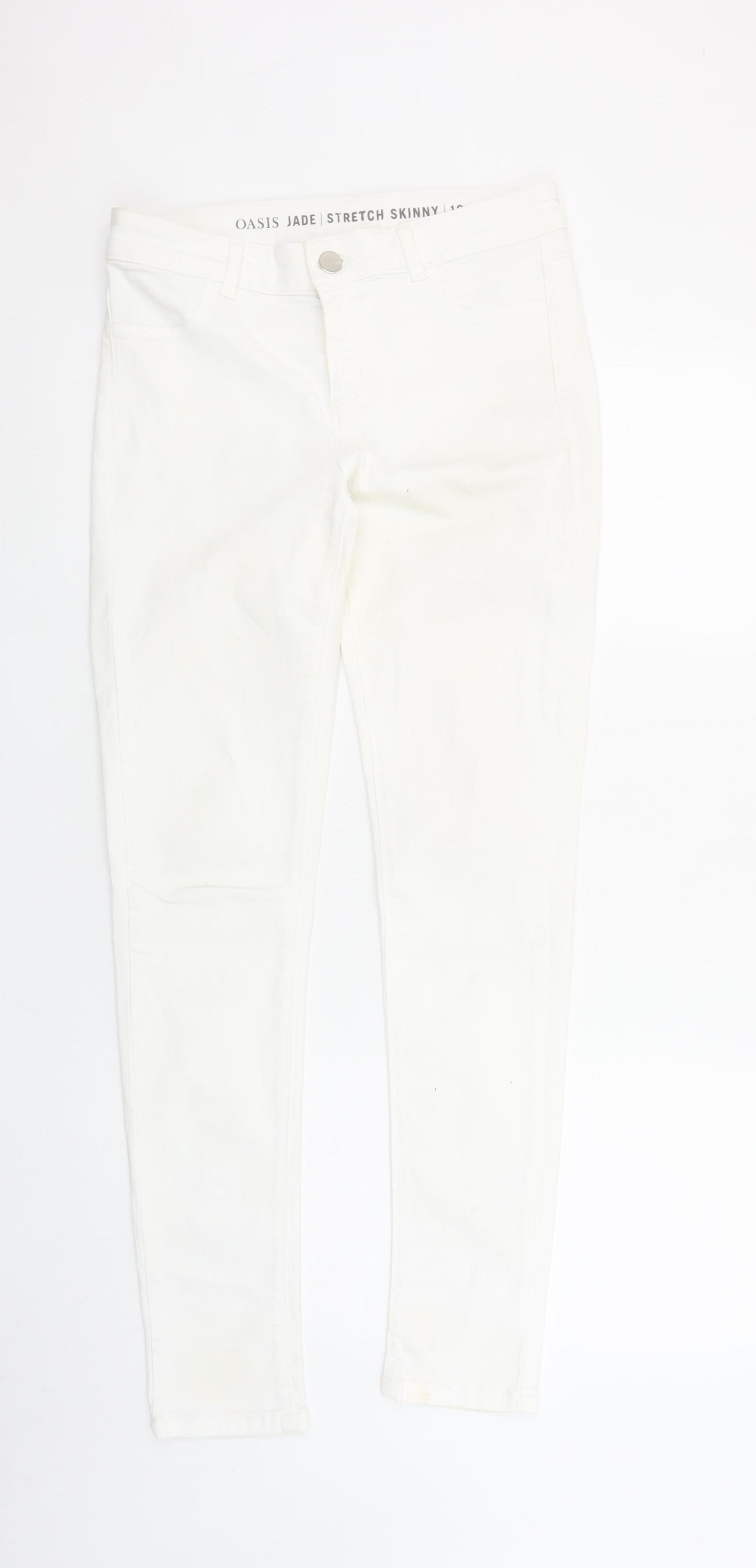 Oasis Women's White Jade Stretch Skinny Jeans Size 12 Slim Fit