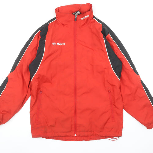 Masita Men's Red Windbreaker Sports Jacket Size S Polyester