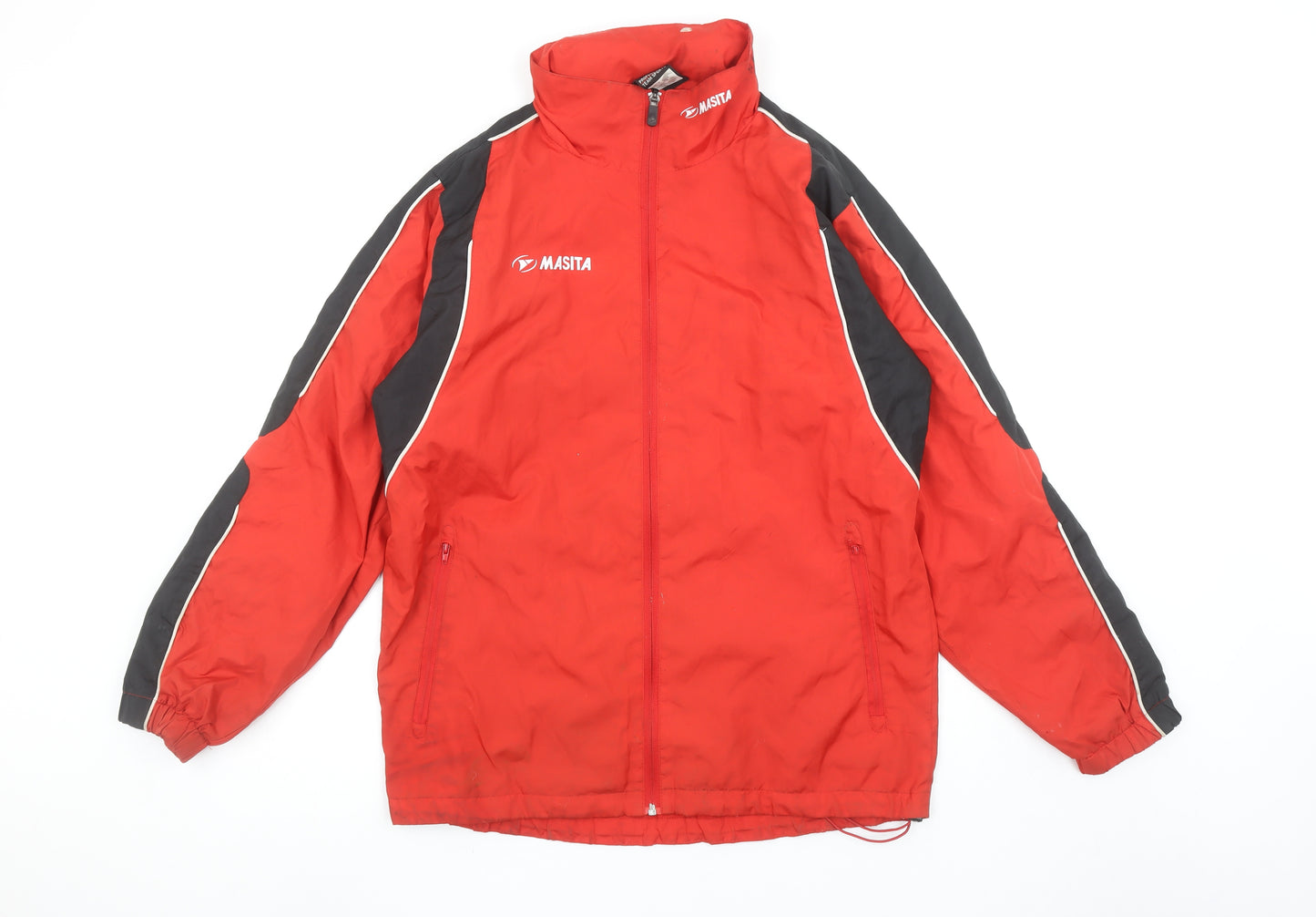 Masita Men's Red Windbreaker Sports Jacket Size S Polyester