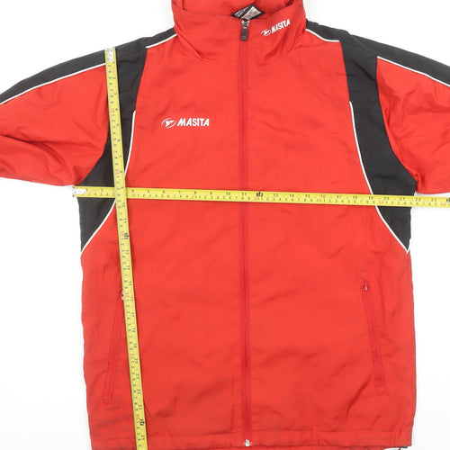 Masita Men's Red Windbreaker Sports Jacket Size S Polyester