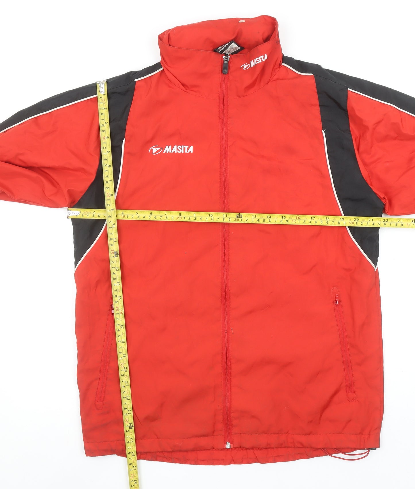 Masita Men's Red Windbreaker Sports Jacket Size S Polyester