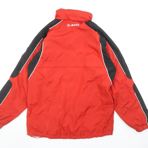 Masita Men's Red Windbreaker Sports Jacket Size S Polyester