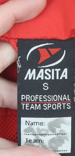 Masita Men's Red Windbreaker Sports Jacket Size S Polyester