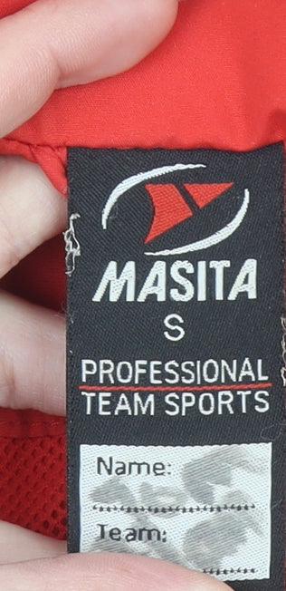 Masita Men's Red Windbreaker Sports Jacket Size S Polyester