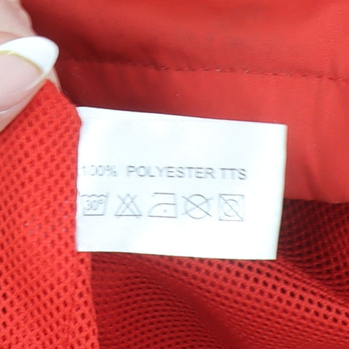 Masita Men's Red Windbreaker Sports Jacket Size S Polyester