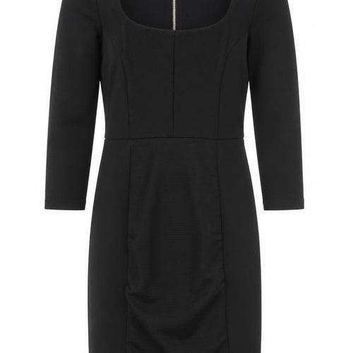 H&M Women Black XS Bodycon Knee Length Long Sleeve Dress