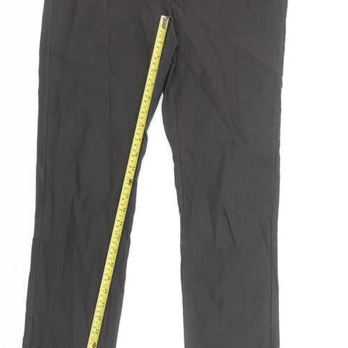 Punt Roma Womens Brown Stretch Trousers Size M Straight Fit