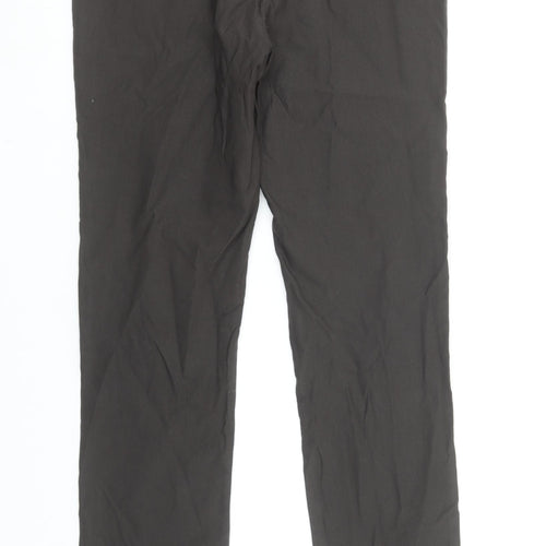 Punt Roma Womens Brown Stretch Trousers Size M Straight Fit