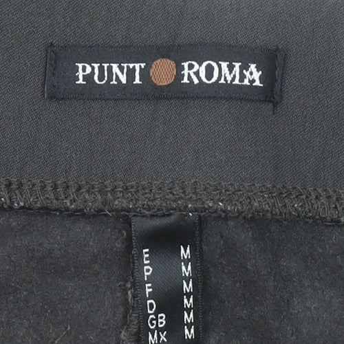 Punt Roma Womens Brown Stretch Trousers Size M Straight Fit