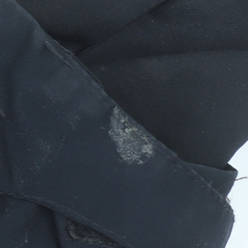 Crane Womens Black Fur Trim Hooded Parka Jacket Size 12