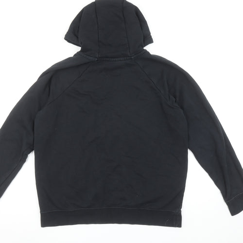 Nike Women’s Black Pullover Hoodie L Cotton Blend Logo Classic